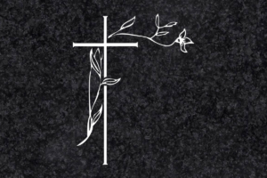 Diseño para Grabado Cruz con rama 122