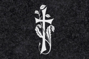 Diseño para Grabado Cruz con hojas 219