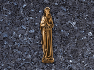 Virgen de bronce para lapidas