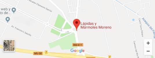 Localizacion Mapa Lapidas y Marmoles Moreno